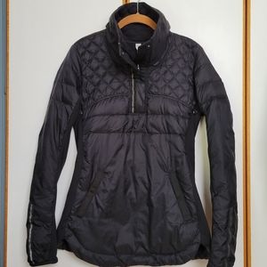 Lululemon What The Fluff Pullover Black Quilted 8 Zip
